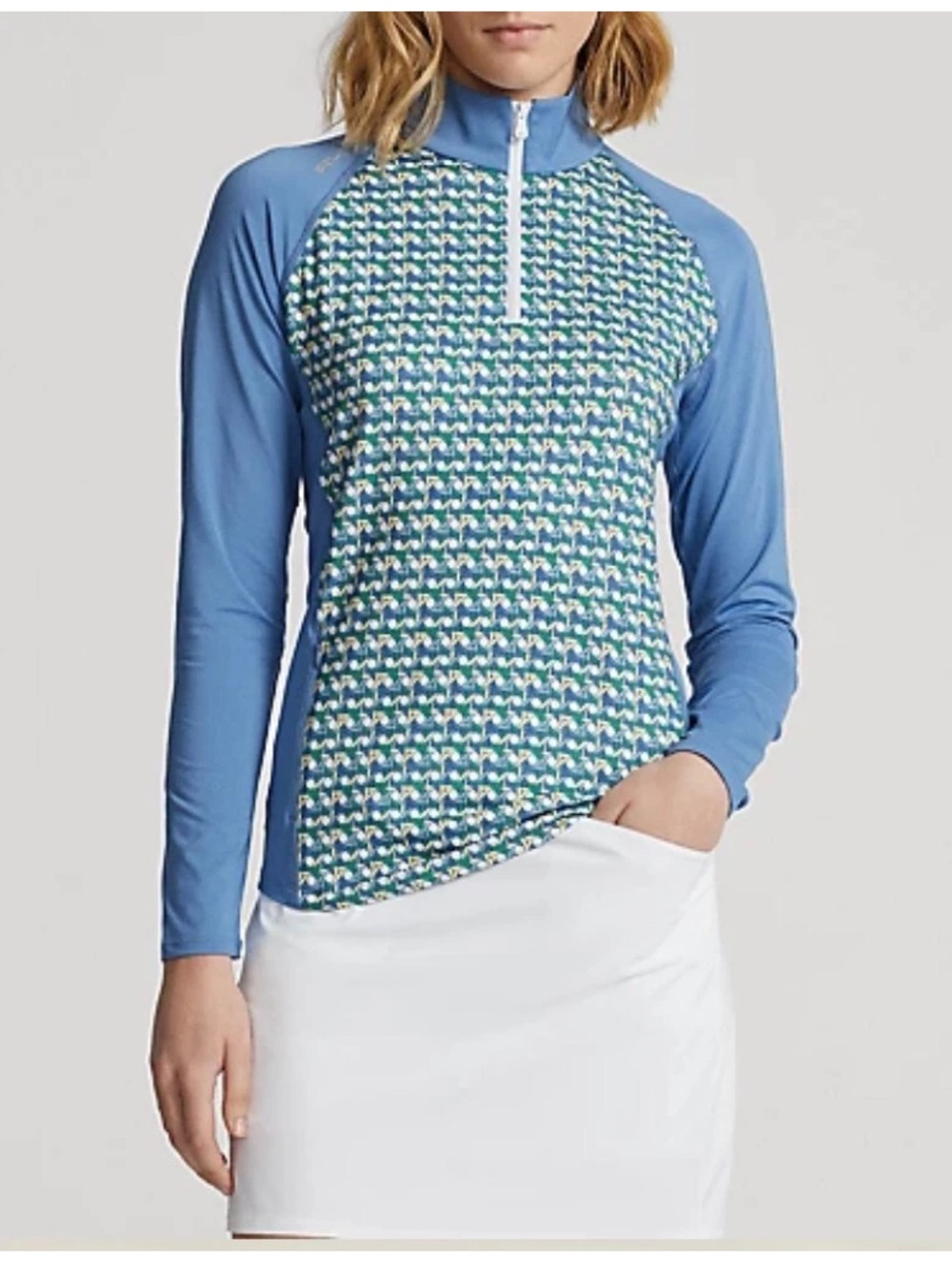 NWT RLX Ralph Lauren Golf Pullover Wicking Jersey Long Sleeve Top Multi Size M